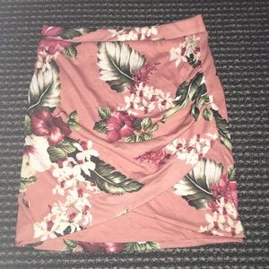 Zara floral print skirt